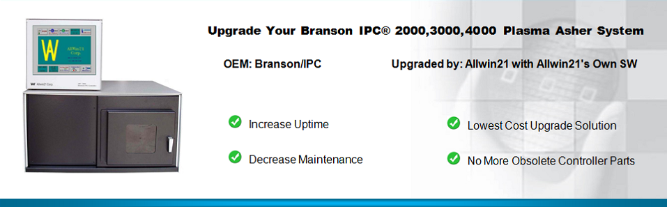 Branson IPC 3000 等离子去胶机升级